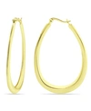 Giani Bernini Large Sterling Silver Graduated Drop Hoops, 1.75" In Gold Over Silver