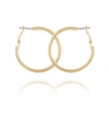T Tahari Women's Textured Hoop Earring In Gold-tone