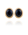 T Tahari Women's Oval Crystal Stud Earring In Gold-tone