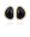 T Tahari Women's Jet Button Stud Earring In Gold-tone