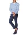 Nautica Men's Navtech Performance Classic-fit Soft V-neck Sweater In Deep Anchor Heather Blue