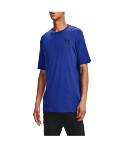 Under Armour Men's Big And Tall Sportstyle Left Chest Short Sleeve T-shirt In Versa Blue/black