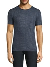 John Varvatos Men's Stripe Crewneck T-shirt In Eclipse