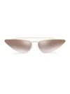 Prada Women's 68mm Cateye Sunglasses In Pale Gold