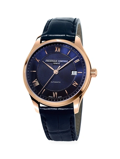 Frederique Constant Classics Index Rose Goldtone & Leather Strap Automatic Watch
