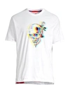 Robert Graham Men's Bewitched Multicolor Skull Graphic Tee In White