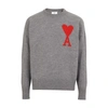 AMI ALEXANDRE MATTIUSSI AMI DE COEUR SWEATER,AMI576F9GRY