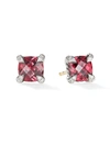 David Yurman Women's Châtelaine Stud Earrings With Gemstone & Diamonds In Rhodalite Garnet