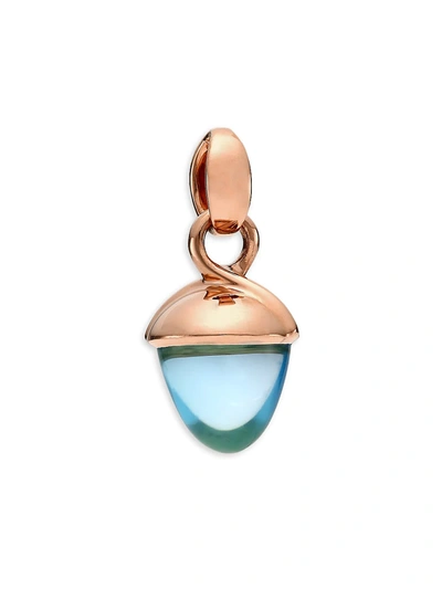 Tamara Comolli Women's Mikado Bouquet 18k Rose Gold & Swiss Topaz Acorn Pendant In Sky Topaz