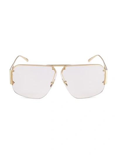 Bottega Veneta Unapologetic 67mm Pilot Sunglasses In Gold