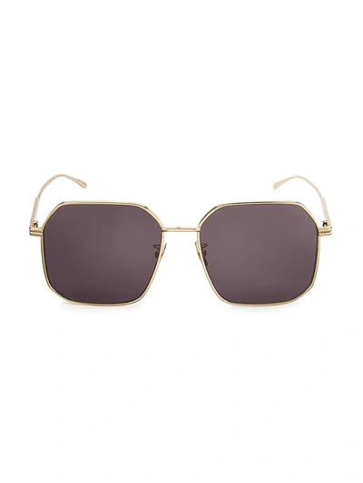Bottega Veneta Women's Dna 58mm Square Sunglasses In Gold