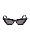 Bottega Veneta Women's Minimalist 53mm Cat Eye Sunglasses In Black