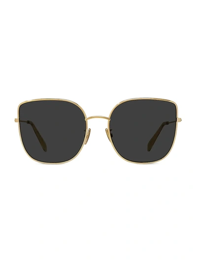 Celine 59mm Metal Cat Eye Sunglasses In Gold
