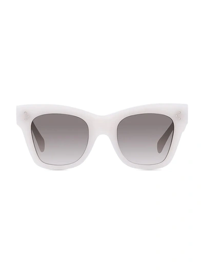 Celine 50mm Rectangular Sunglasses In Ivory