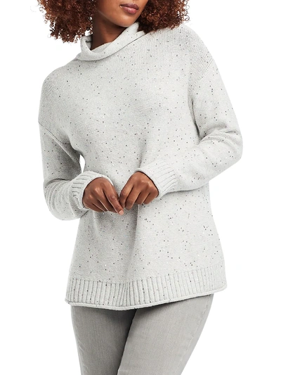Nic + Zoe Nic+zoe Missy Cozy Sparkle Sweater In Grey