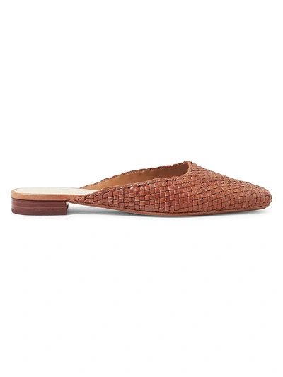 Loeffler Randall Zosia Square-toe Woven Leather Mules In Brown