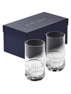 Ralph Lauren Stirling 2-piece Double Old-fashioned Glass Set In White