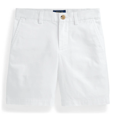 Polo Ralph Lauren Kids' Flat Front Chino Shorts In White