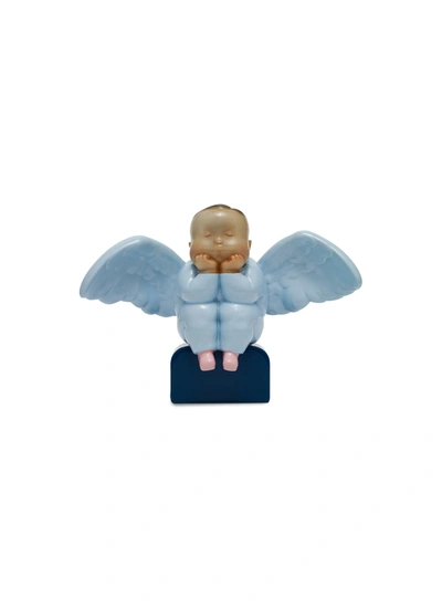 X+q Mini Baby Angel Sculpture - Blue