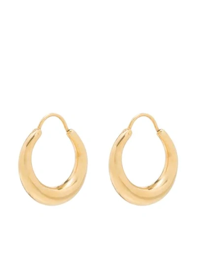 All Blues Gold Vermeil Snake Small Thick Hoop Earrings
