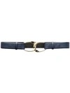 ALBERTA FERRETTI LINKED-BUCKLE LEATHER BELT