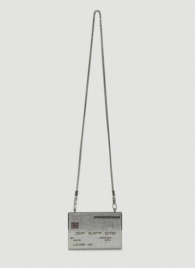 Alexander Wang Wangloc Credit Card Minaudière In Silver