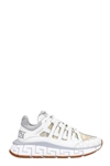 VERSACE TRIGRECA SNEAKERS IN WHITE SYNTHETIC FIBERS,DST539GD16TCGD014H