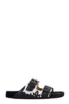 ISABEL MARANT LENNYO FLATS IN BLACK SUEDE,SD046221P011SCKBK