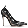 Gianvito Rossi Alisia 105 Leather-trimmed Mesh Pumps In Black