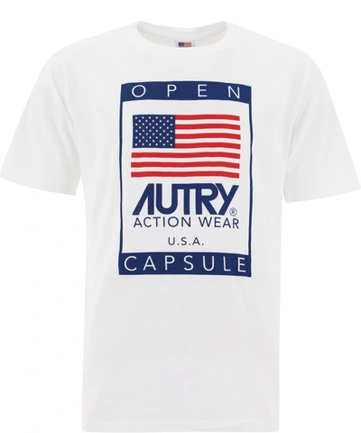 Autry "open" T-shirt In White