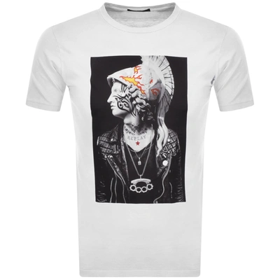 Replay T-shirt With Tattoo Style Print In White