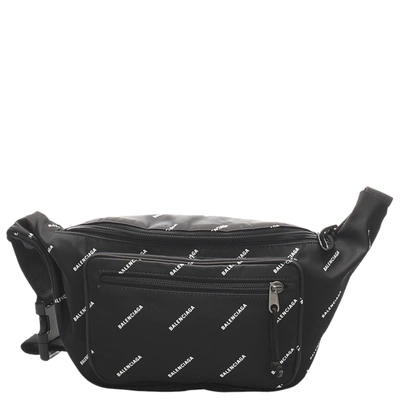 Pre-owned Balenciaga Black Explorer Nylon Belt Bag