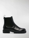 Ferragamo Gancini Logo Detail Chelsea Boots In Black