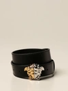 VERSACE LEATHER BELT WITH MEDUSA,DCU8328 DVTP1 D41VP