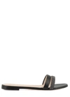 Fabiana Filippi Leather Slides In Black