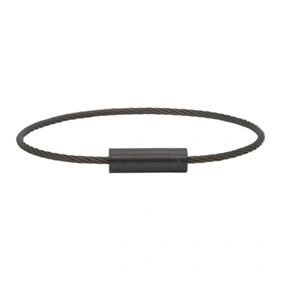 Le Gramme Black Brushed Ceramic 'le 5 Grammes' Cable Bracelet