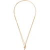 Dsquared2 Double Cross Pendant Necklace In F193 Gold