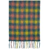 ANDERSSON BELL SSENSE EXCLUSIVE PINK & GREEN CHECK VENETO SCARF