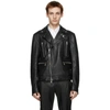 Alexander Mcqueen Slim-fit Zip-detailed Leather Biker Jacket In 1000 Black