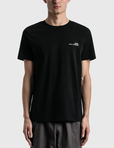 Apc Logo-print Cotton T-shirt In Black