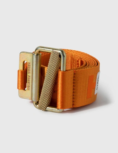 Heron Preston Classic Buckle Tape Belt In Orange