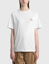 Maison Kitsuné Fox Head Patch Regular Tee Shirt In White