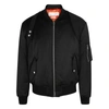 Alexander Mcqueen Black Light Satin Harness Bomber Jacket In Black