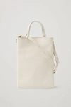 Cos Mini Leather Tote In White