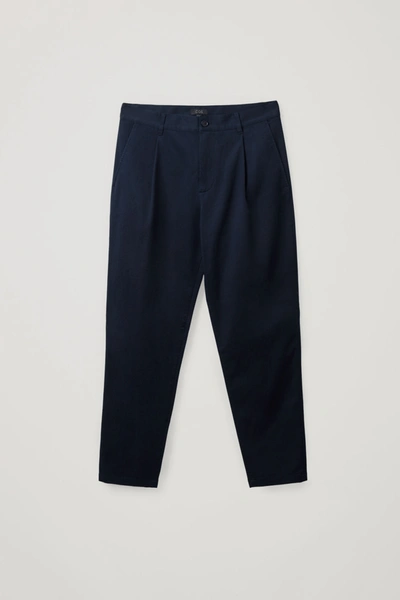 Cos Relaxed-fit Tapered Chinos In Blue