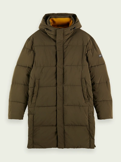 Scotch & Soda Faux-down Puffer Jacket In Green