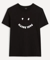 Ps By Paul Smith Ps Paul Smith Womens Ps Happy T-shirt Woman T-shirt Black Size L Organic Cotton In Black