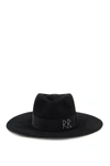 RUSLAN BAGINSKIY RUSLAN BAGINSKIY FEDORA HAT CRYSTALS AND PEARLS