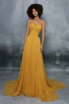 TARIK EDIZ CLARA STRAPLESS SILKY CHIFFON GOWN,TE21SG6089-14