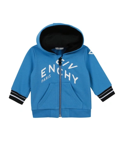 Givenchy Babies' Kids Abstract Logo Zip-up Hoodie (6-36 Months) In Bluette